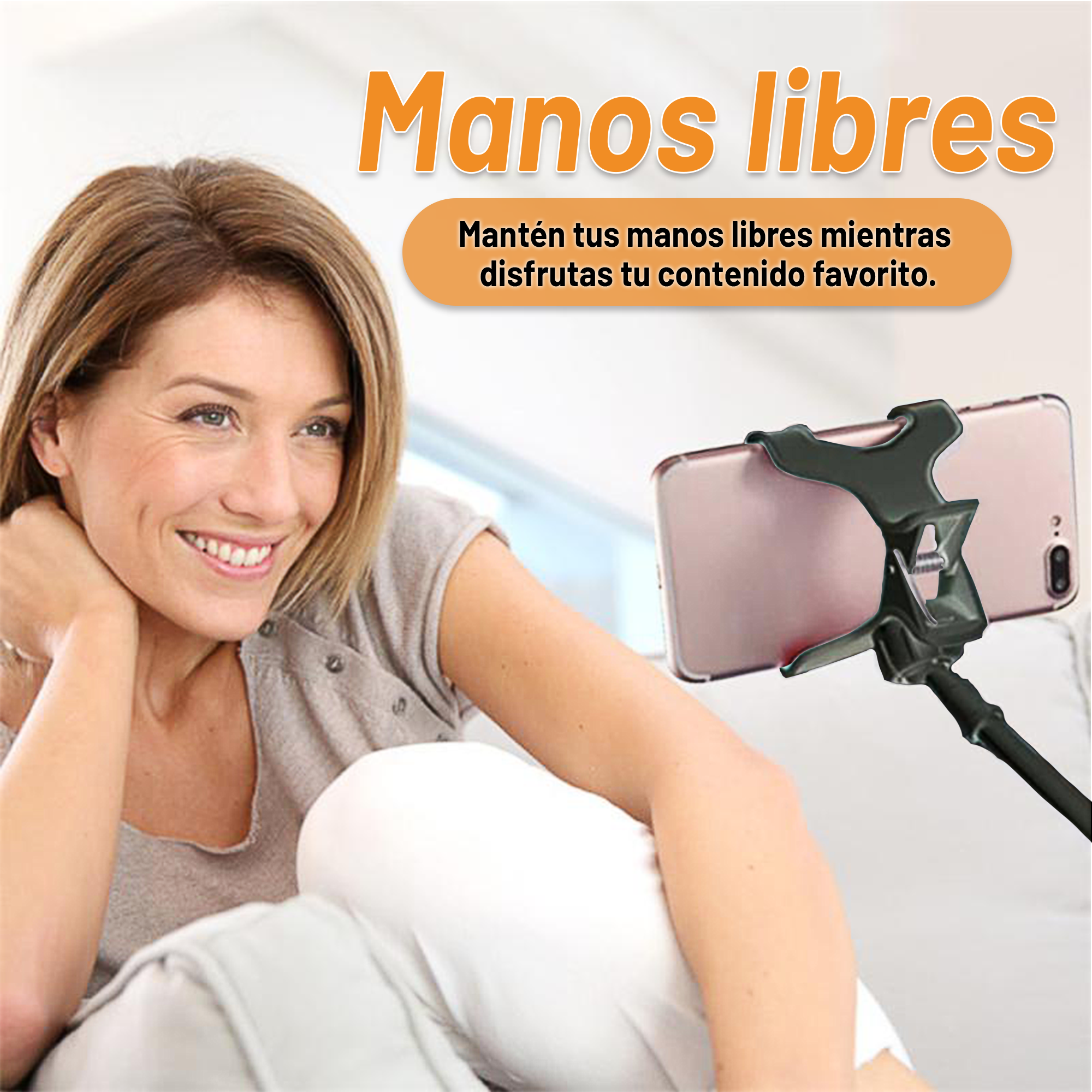 Soporte para Celular Archy Brazo Flexible Universal Multiangulo Rotación 360 Mesa Escritorio Hogar Oficina con Brazo De Ajuste Clip Pinza Porta Celular.