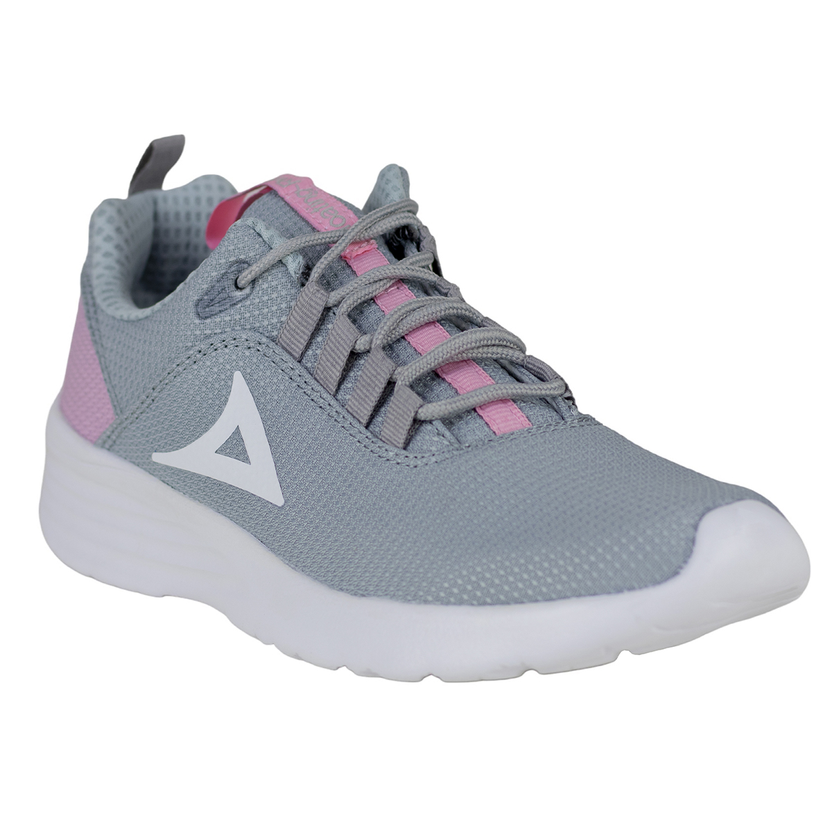 Tenis Running Para Correr Pirma Mujer 0248 Gris Rosa Deporte.