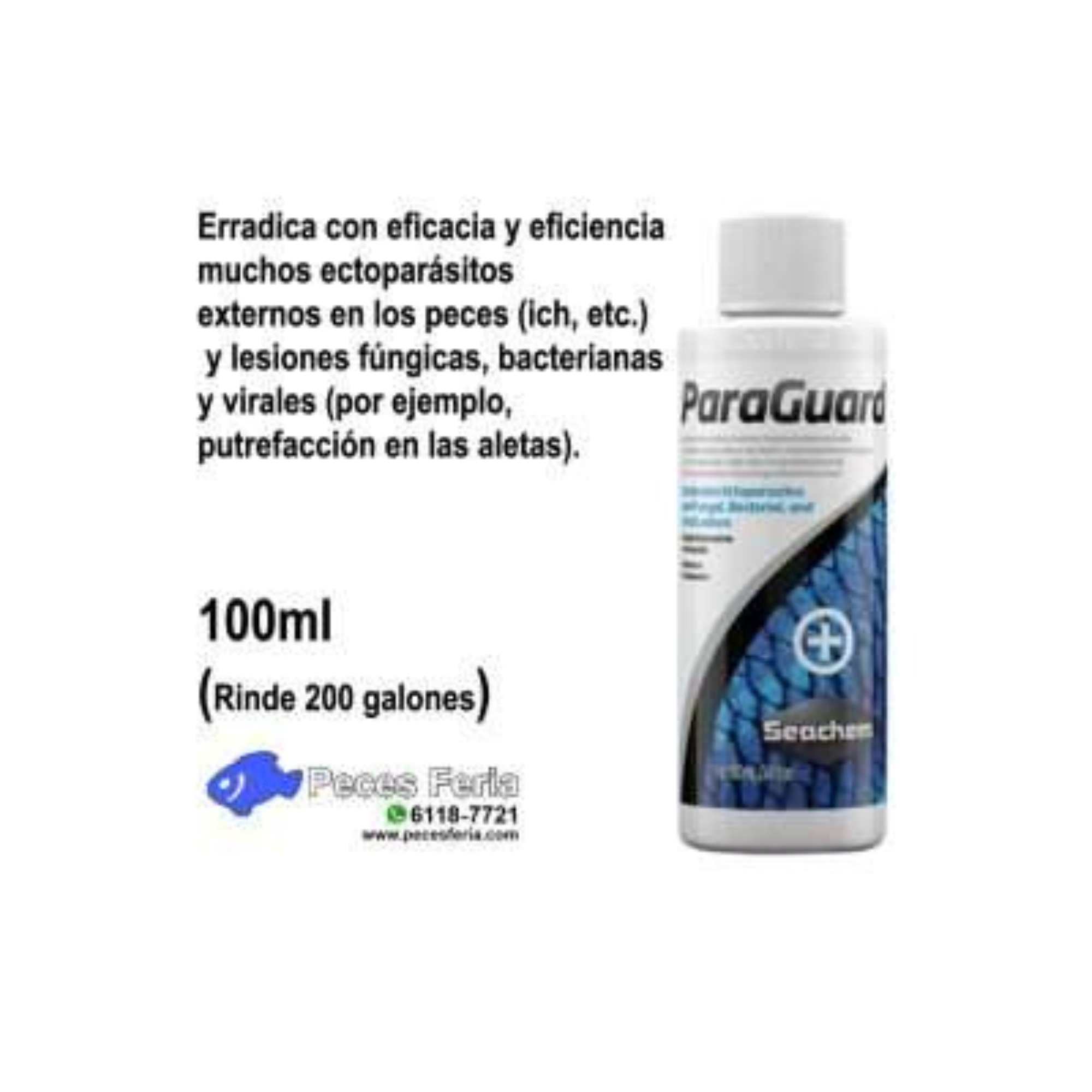 Medicamento paraguard seachem 100 ml 
