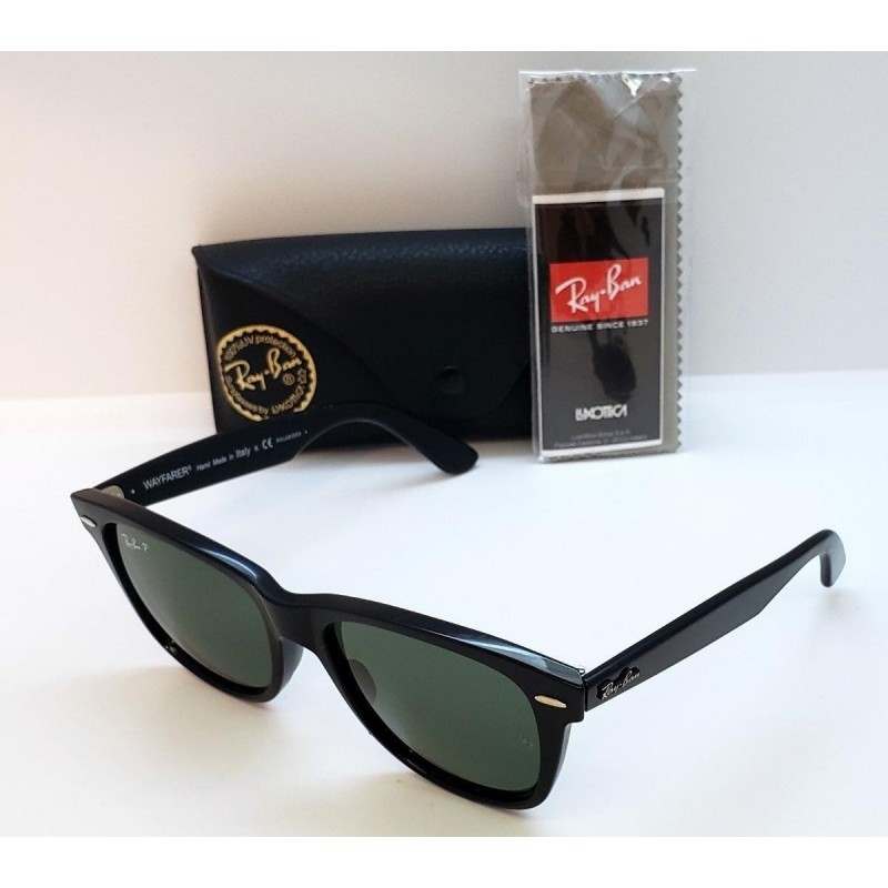 Lentes de sol Ray Ban Rb2140 901/58 Wayfarer Negro Polarizado Grande 54-18