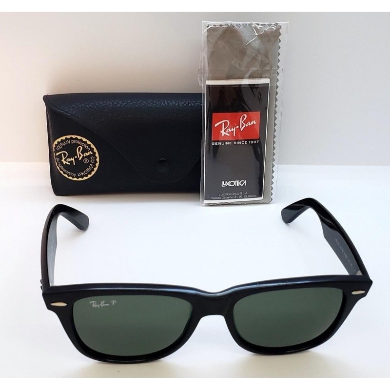 Lentes de sol Ray Ban Rb2140 901/58 Wayfarer Negro Polarizado Grande 54-18
