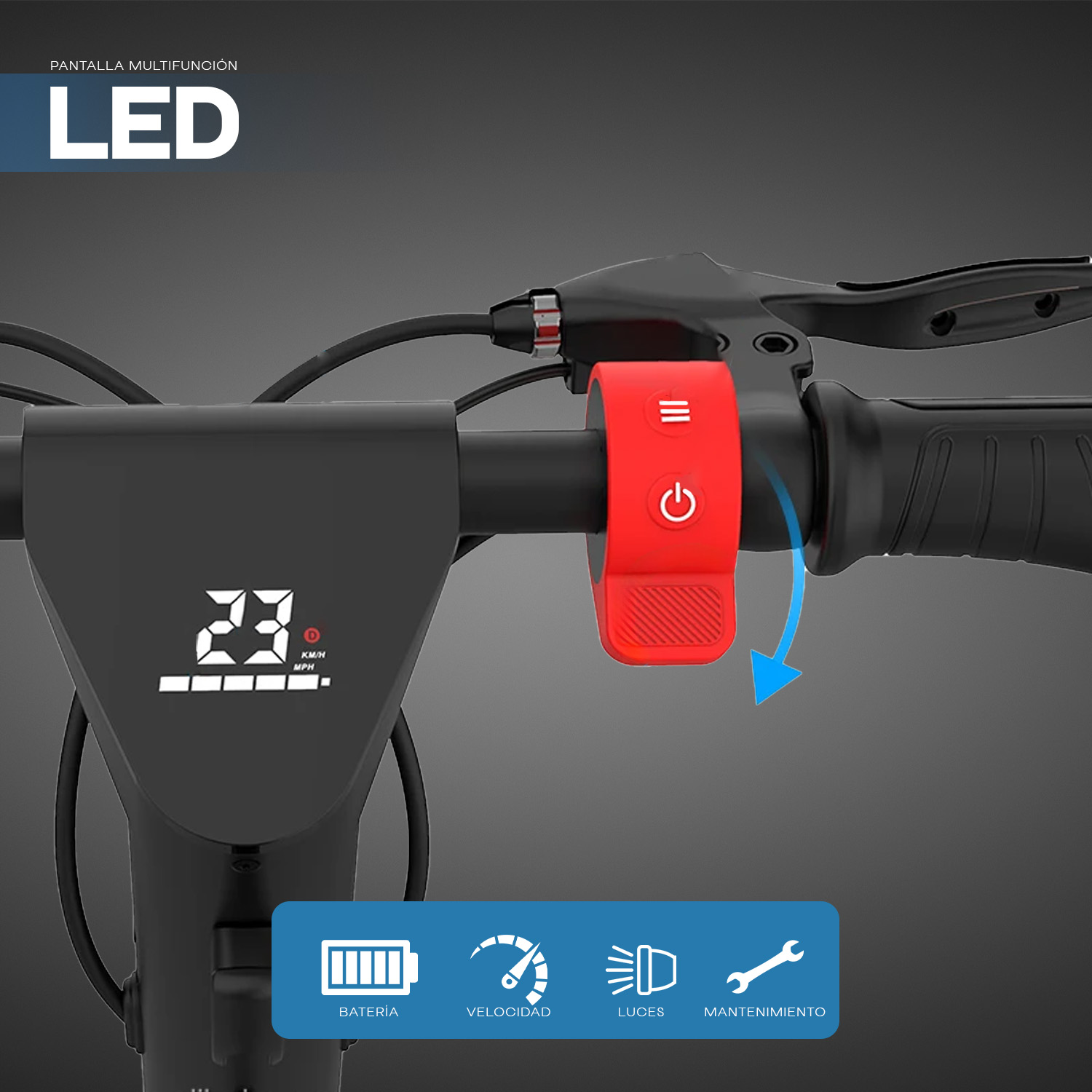 Scooter Eléctrico Plegable Moboss X9 Plus 40km/h Negro