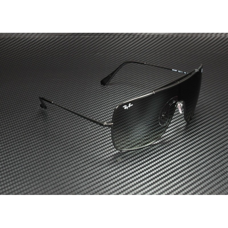 Lentes de sol Ray Ban Rb3697 002/11 Wings Ii Gris degradado Negro Original