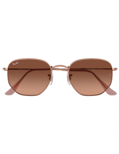 Lentes de sol Ray Ban Rb3548n 9069a5 Hexagonal Flat Cafe Degradado Bronce