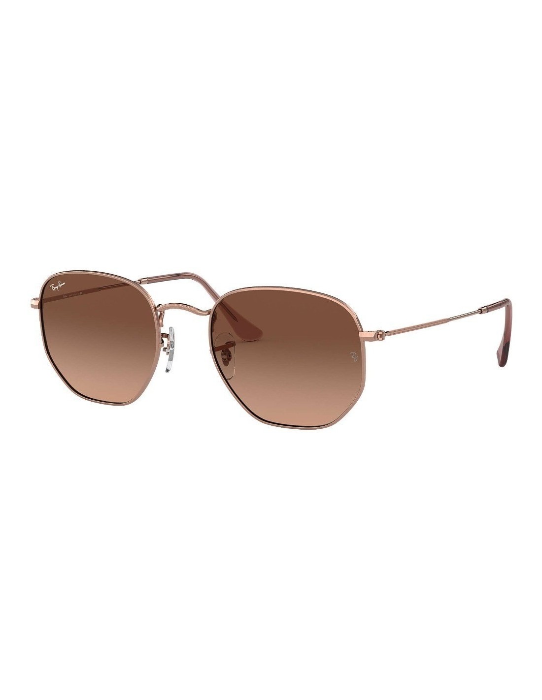 Lentes de sol Ray Ban Rb3548n 9069a5 Hexagonal Flat Cafe Degradado Bronce
