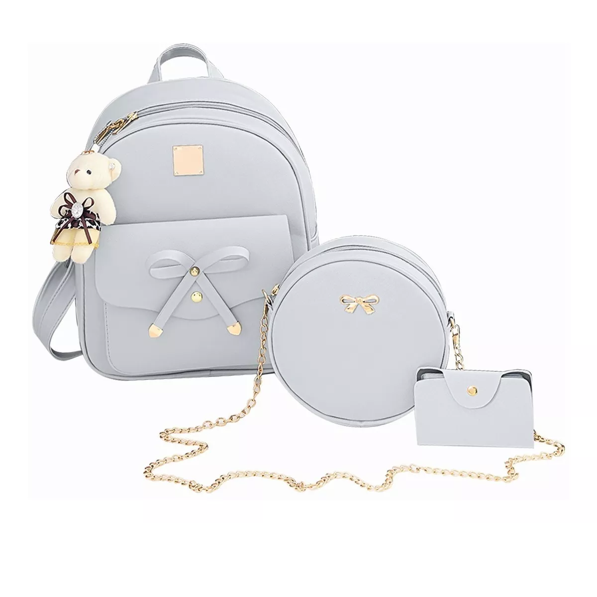 Conjunto De Mochila Y Bolsas Modernas Para Mujer, 3 Piezas