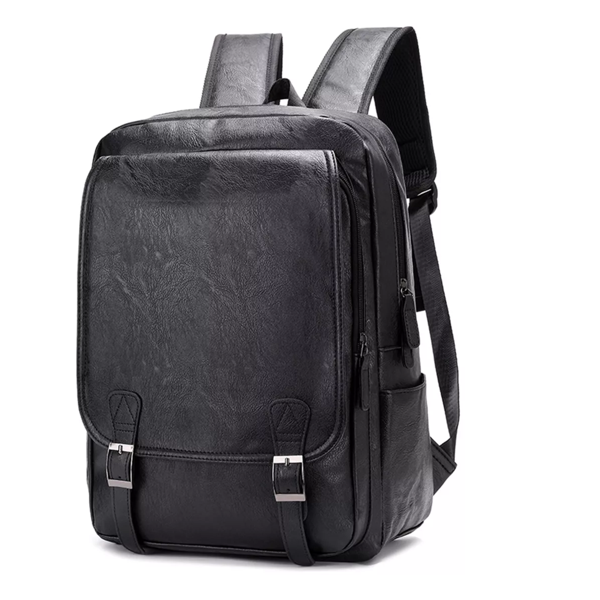 Mochila Laptop 15.6in Impermeable Para Mujer De Piel Escolar.