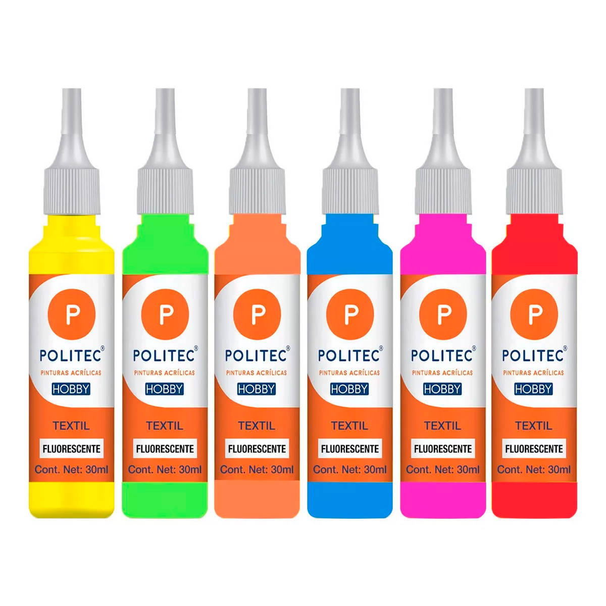 Kit Pintura Textil Neon Tenis Mochilas Playeras Ropa Fluores