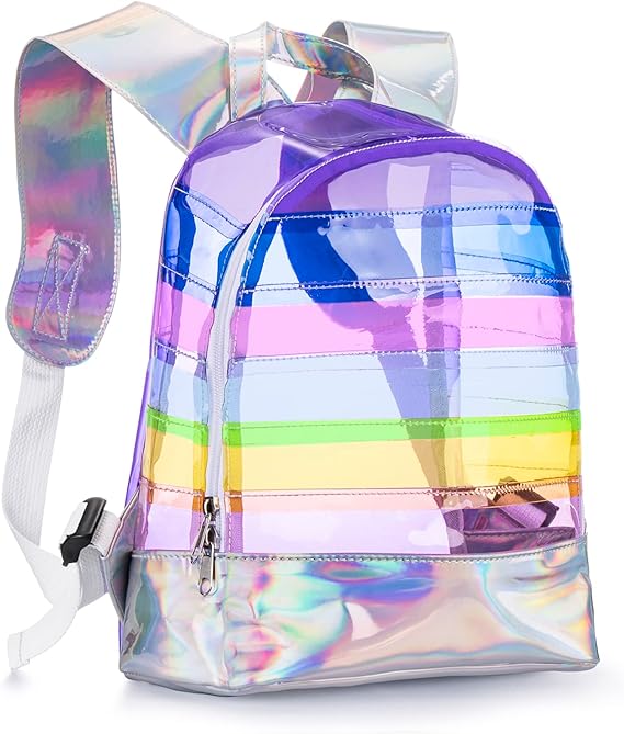 A Mochila Pequeña Transparente Multicolor Para