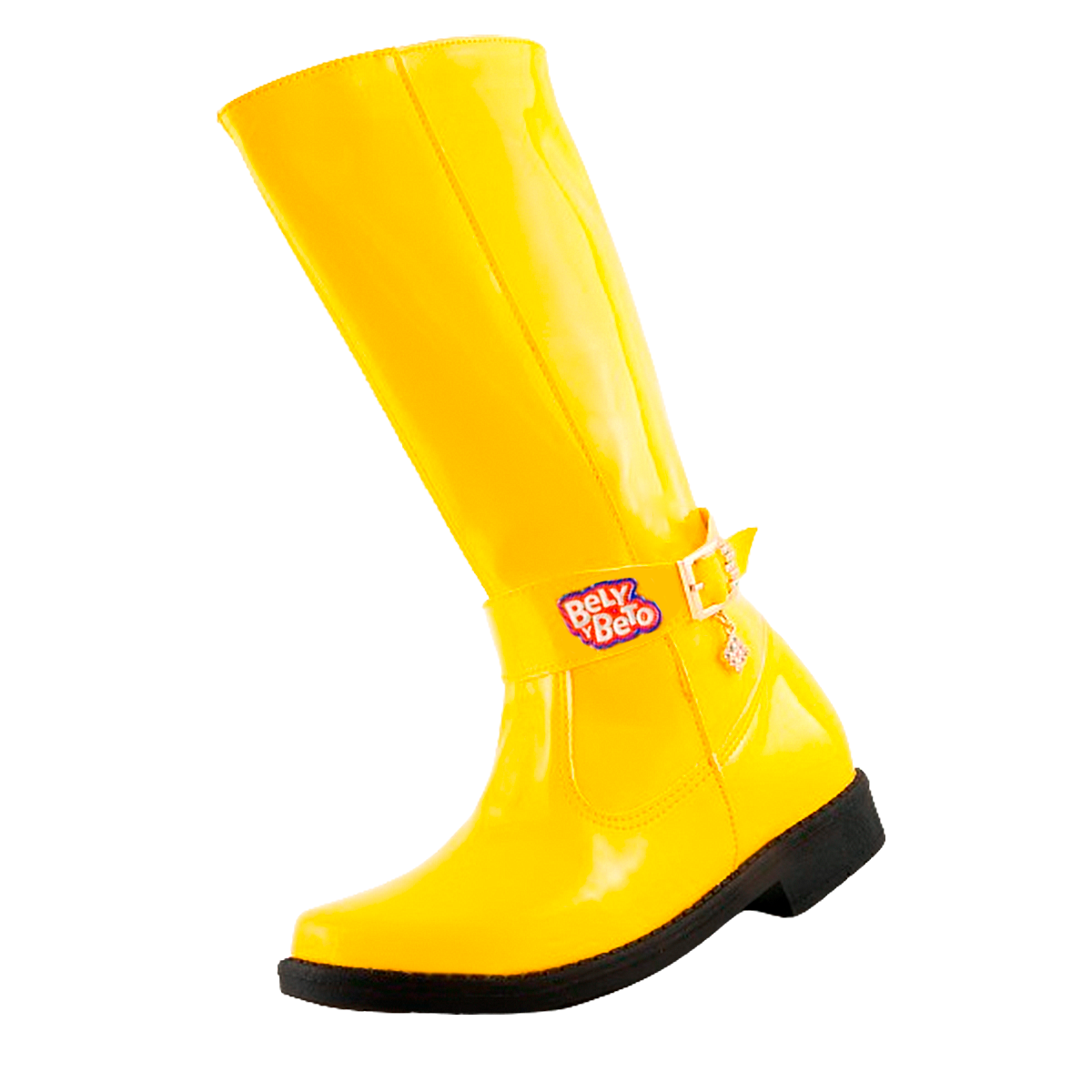 Bota Niña Bely y Beto Cómodas Charol Amarillo Moda 8100-BB-A