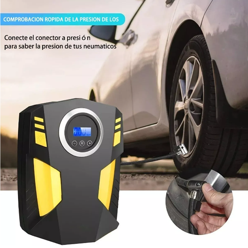 Compresor Inflador De Llanta Para Auto Lcd