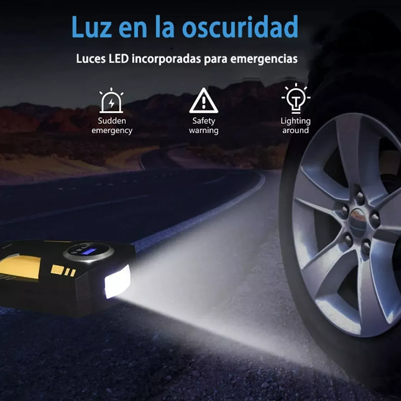 Compresor Inflador De Llanta Para Auto Lcd