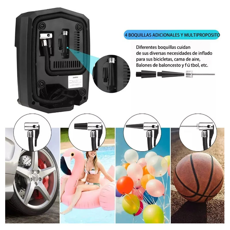 Compresor Inflador De Llanta Para Auto Lcd