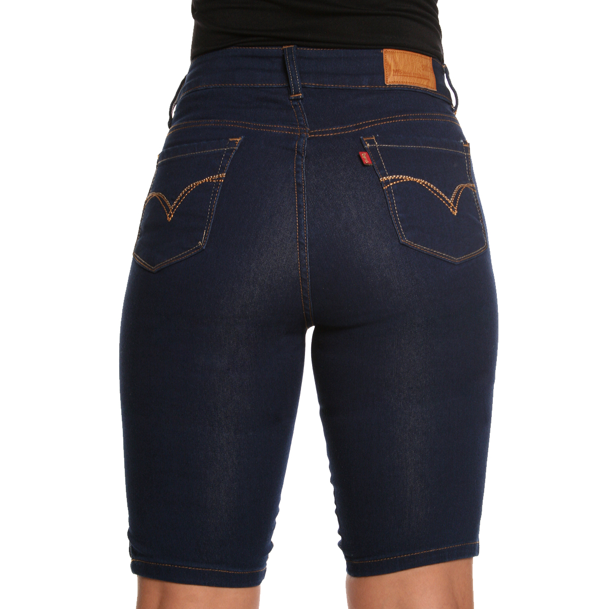 PESCADOR DE MEZCLILLA STRETCH TIRO ALTO PARA MUJER 