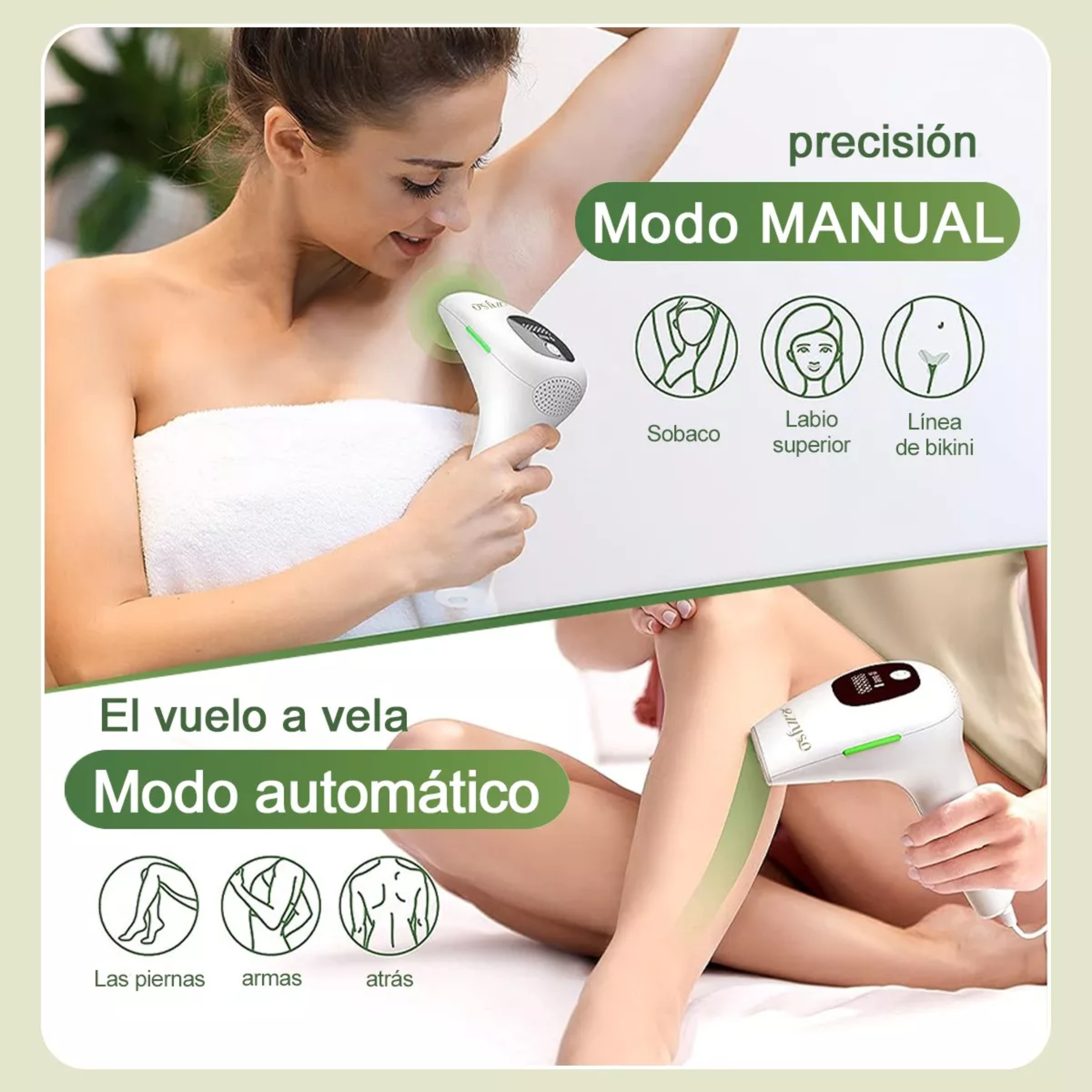 Ipl Depiladora De Pulsada Permanente Láser Facial Y Corporal