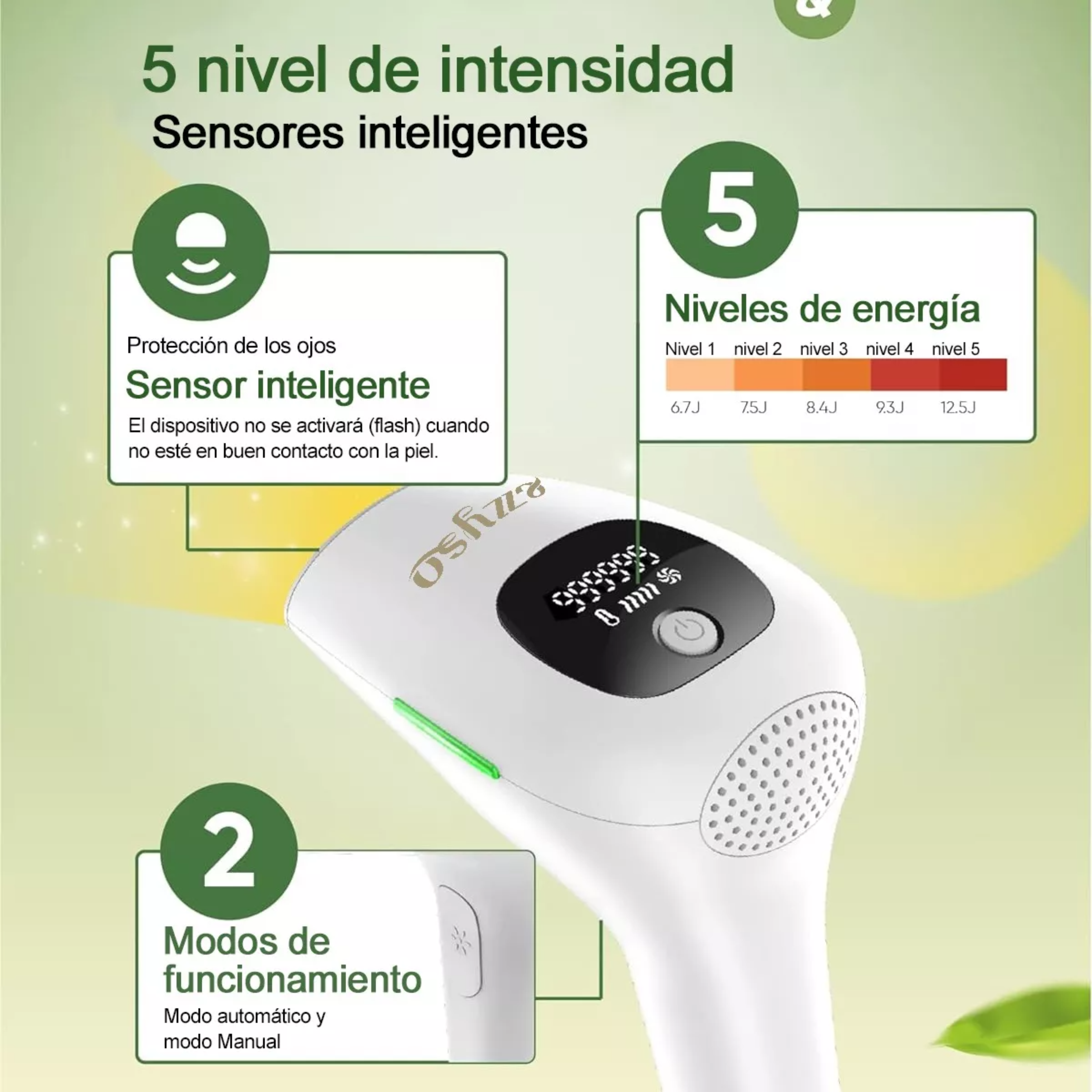 Ipl Depiladora De Pulsada Permanente Láser Facial Y Corporal