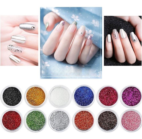 "Kit Profesional De Uñas Acrílicas, 25 Unidades, 12 Colores "