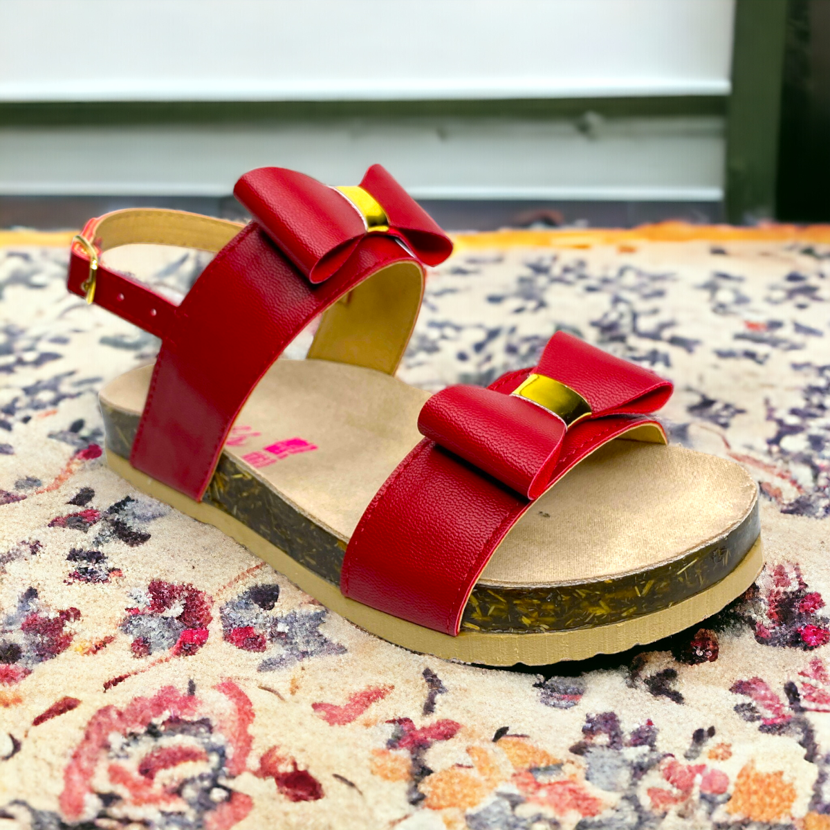 Huaraches De Niña Con Moños, Estilo Verano LAS CUATAS.