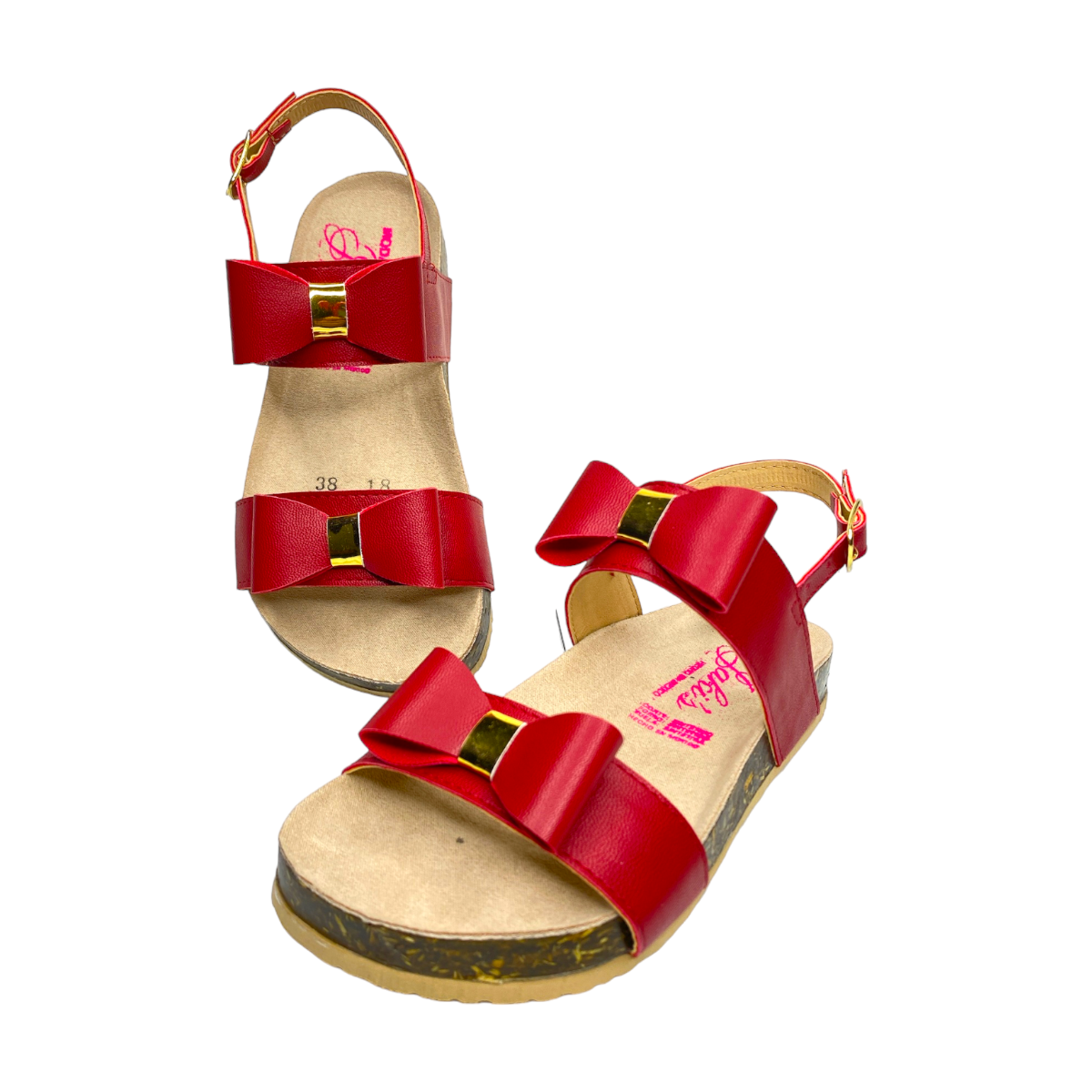 Huaraches De Niña Con Moños, Estilo Verano LAS CUATAS.