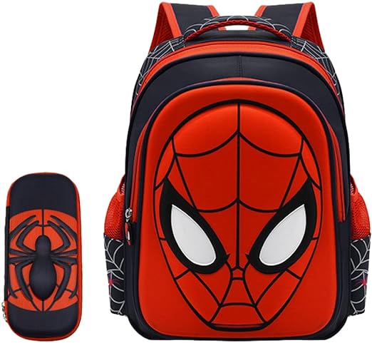 Mochila de Araña con Estuche de Lápices para Niños, Mochila para