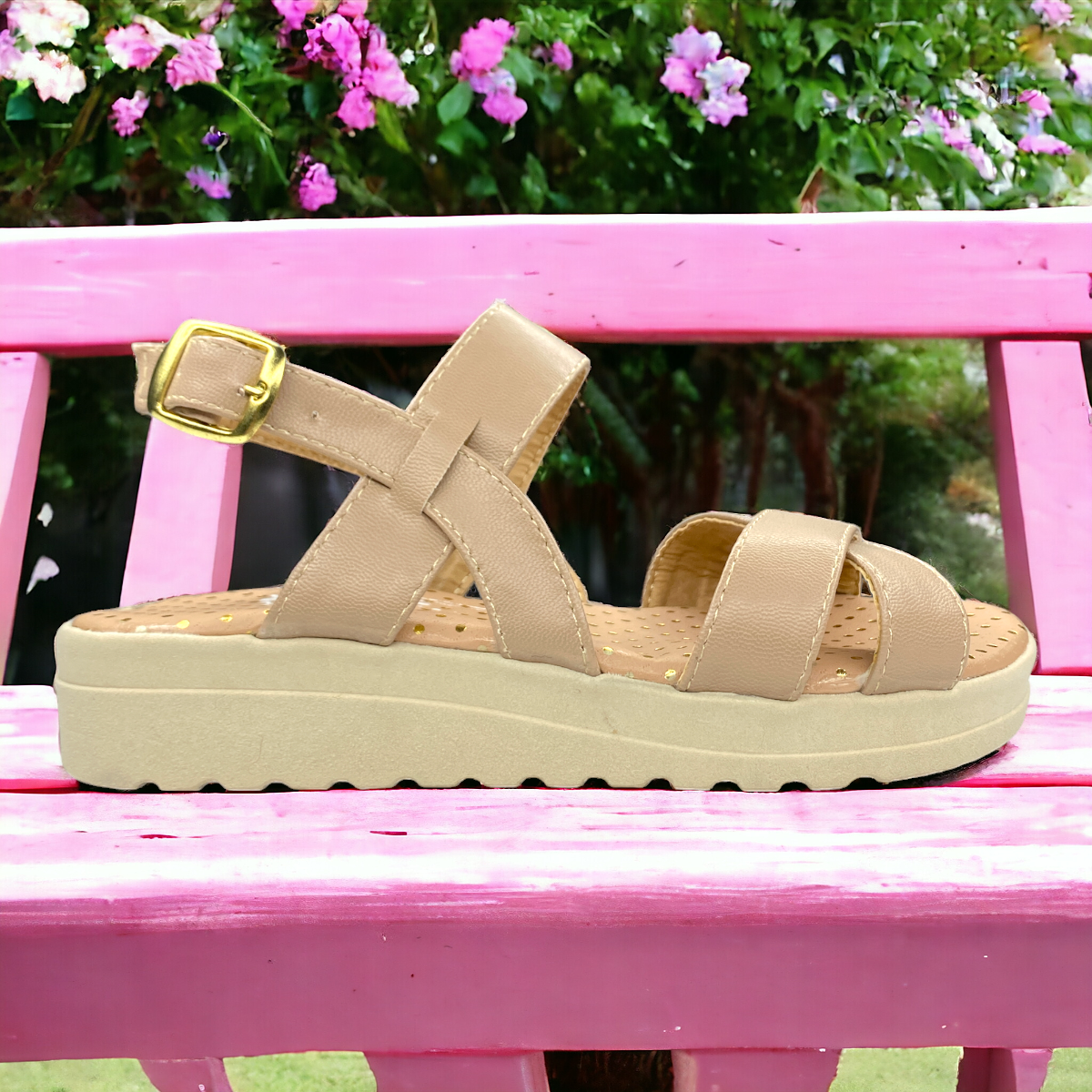 Huaraches Alpargatas Plataforma Flores Melle Niñas Cute LAS CUATAS.