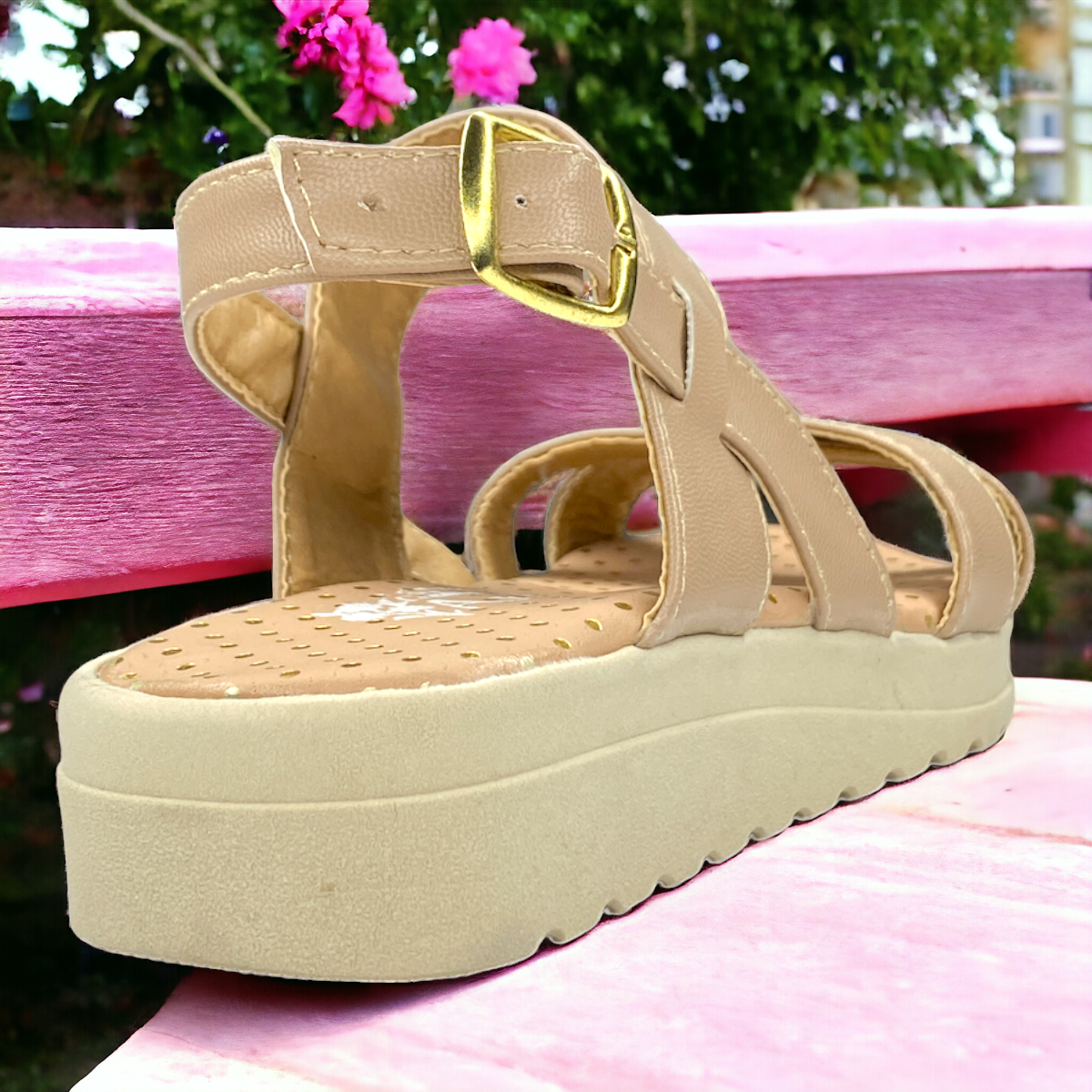 Huaraches Alpargatas Plataforma Flores Melle Niñas Cute LAS CUATAS.
