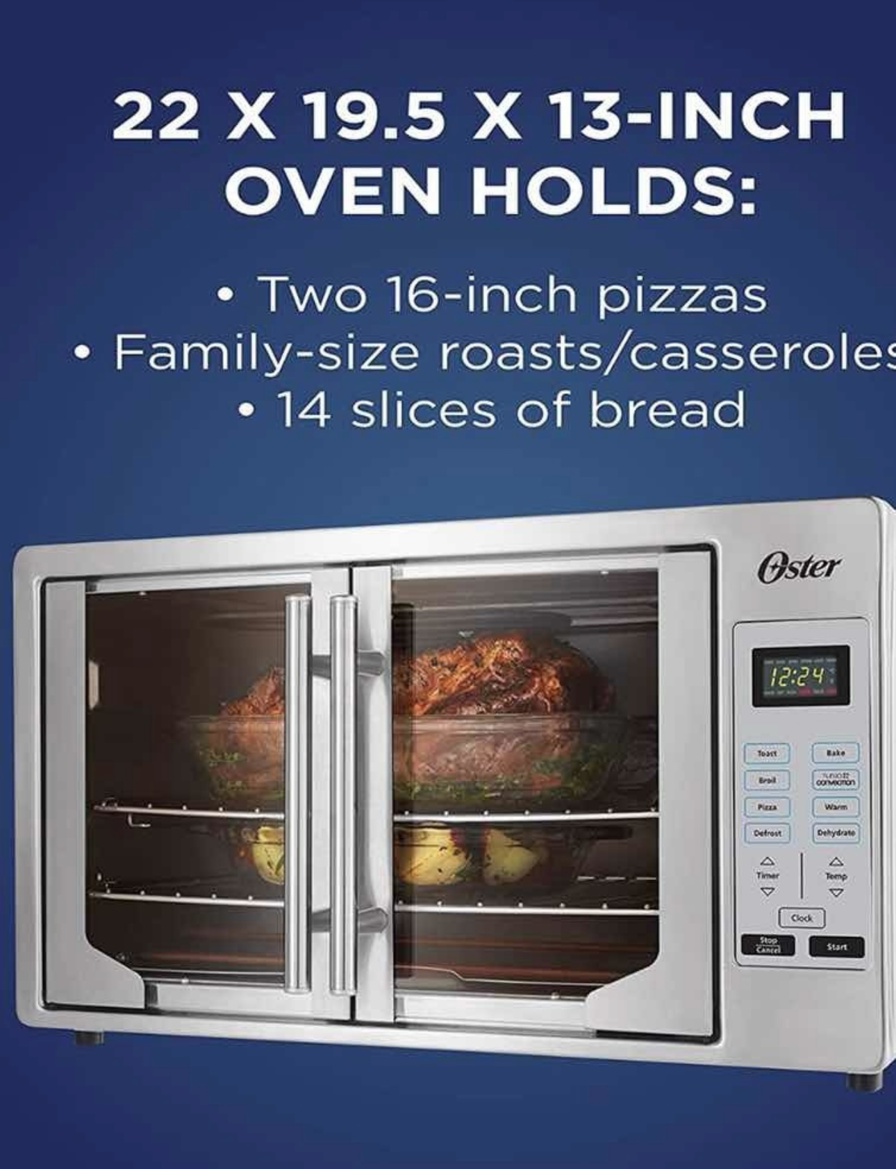 Oster Horno Eléctrico Digital French Door De Convección