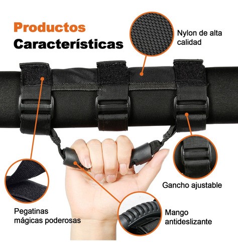 "Par De Agarraderas Para Roll Bar Jeep Wrangler Accesorios "