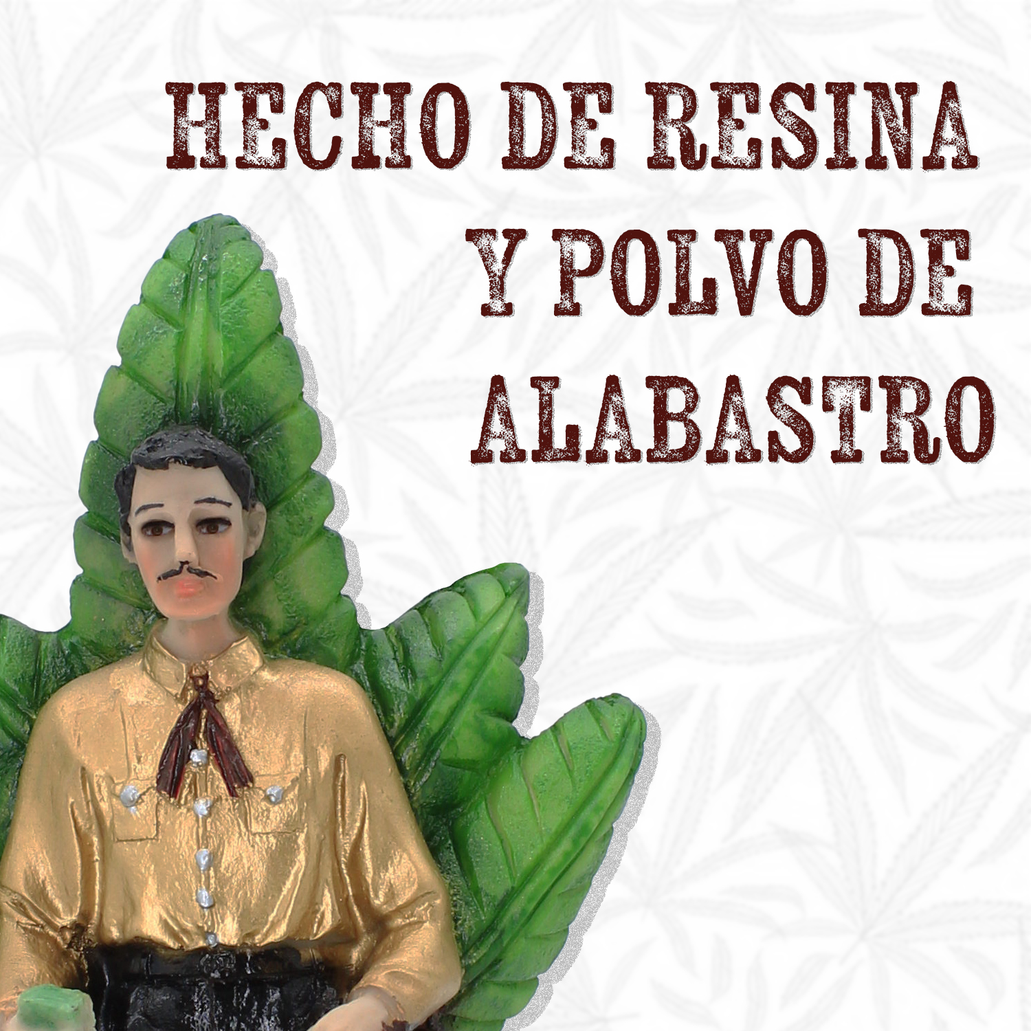 Malverde Sentado Camisa Dorada  21 cm: Protección divina