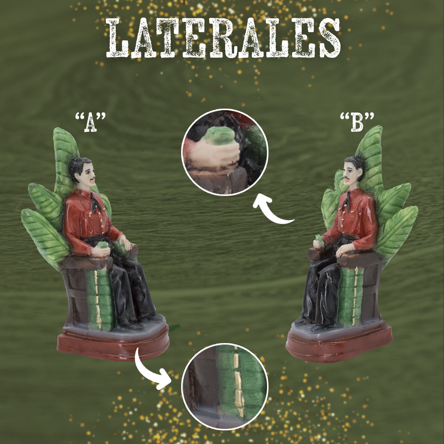 Malverde Sentado Camisa Roja 21 cm: Amparo y protección