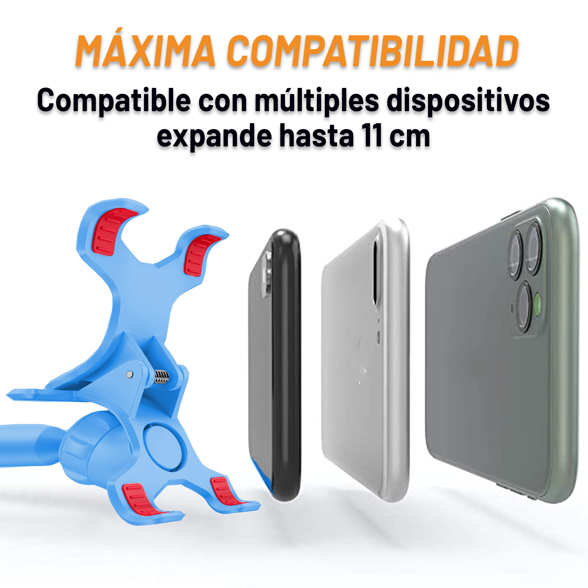 Soporte para Celular Archy Brazo Flexible Universal Multiangulo Rotación 360 Mesa Escritorio Hogar Oficina con Brazo De Ajuste Clip Pinza Porta Celular.