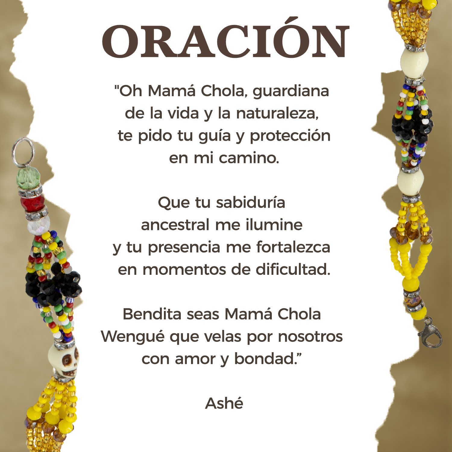 Pulsera Mamá Chola Orisha: Belleza, amor, prosperidad