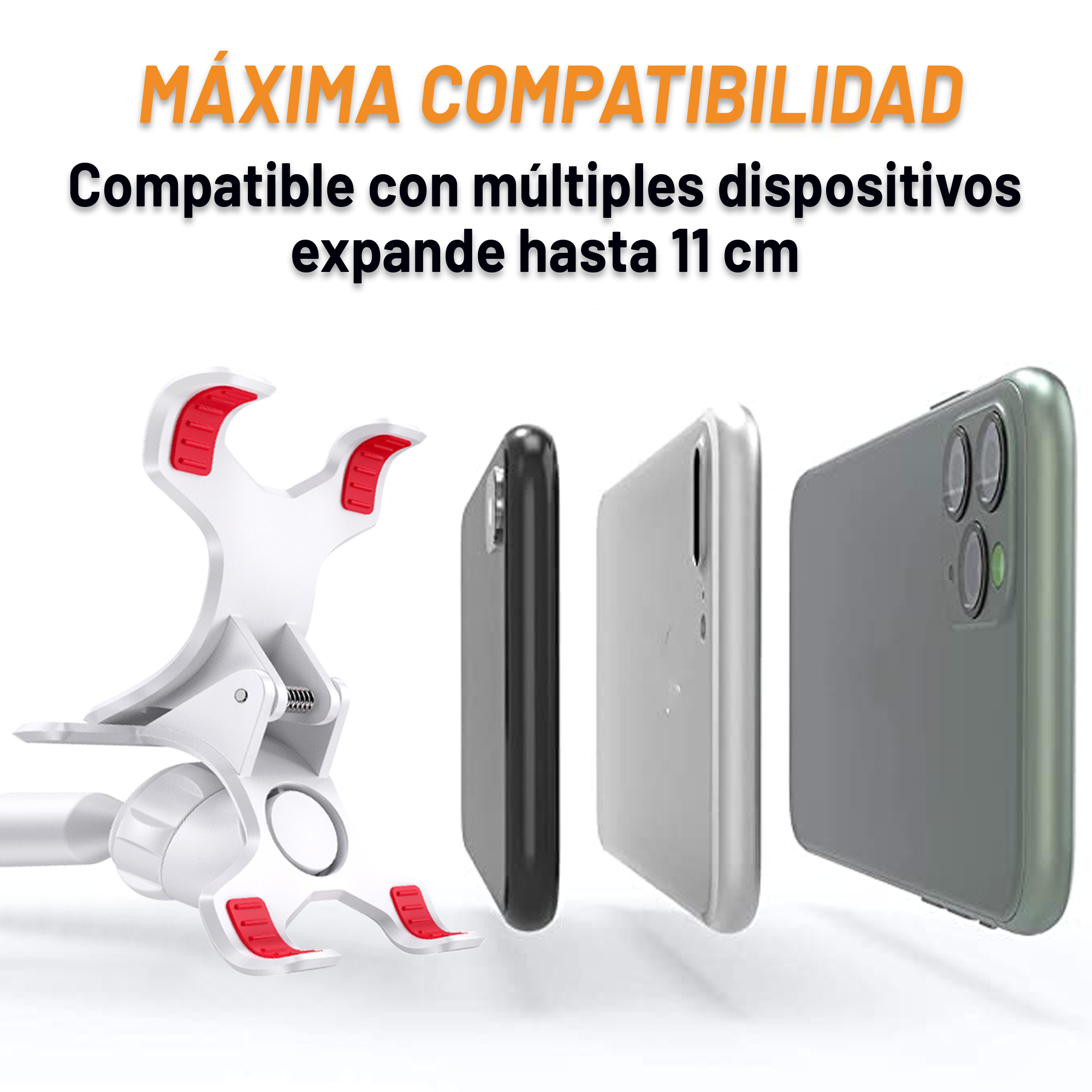 Soporte para Celular Archy Brazo Flexible Universal Multiangulo Rotación 360 Mesa Escritorio Hogar Oficina con Brazo De Ajuste Clip Pinza Porta Celular.