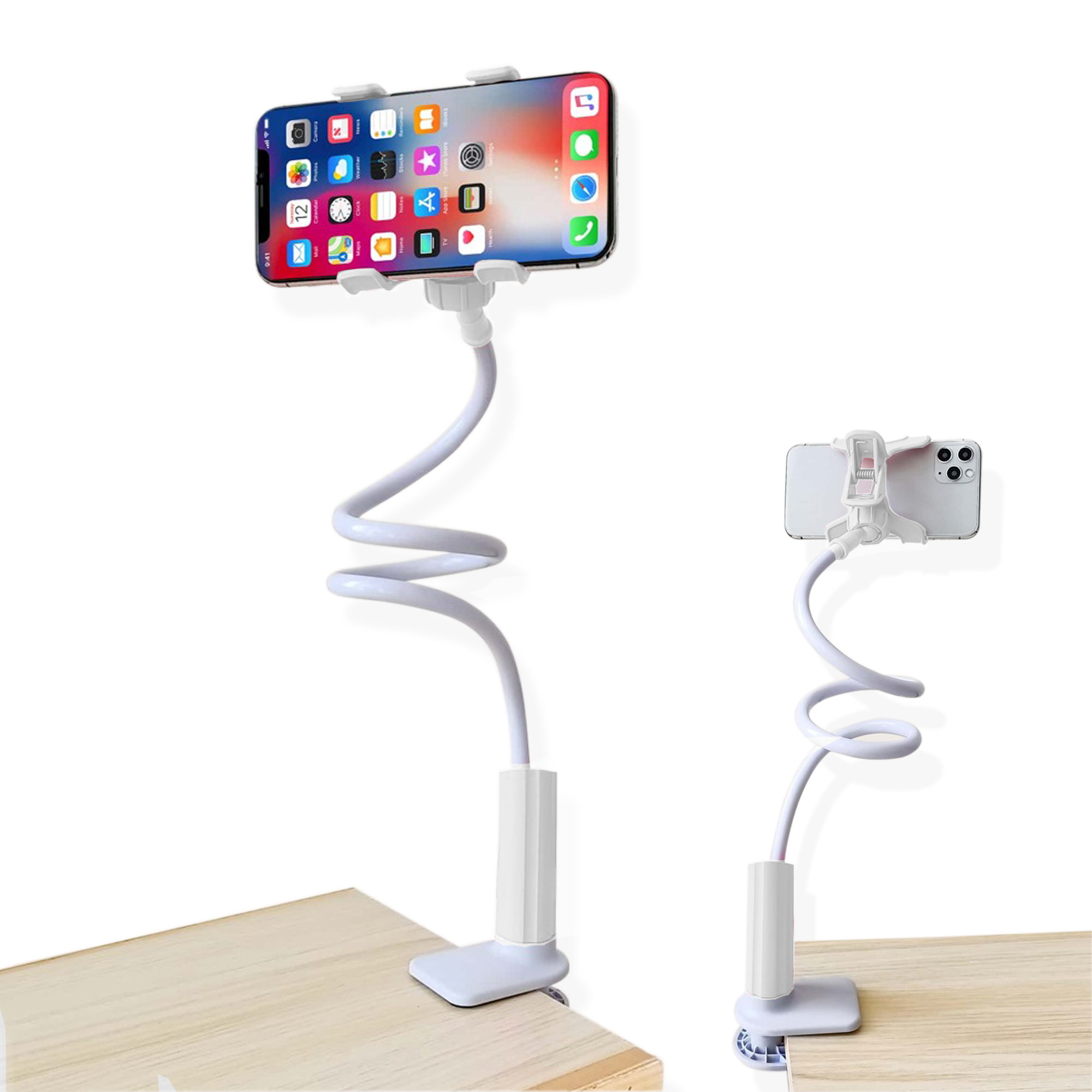 Soporte para Celular Archy Brazo Flexible Universal Multiangulo Rotación 360 Mesa Escritorio Hogar Oficina con Brazo De Ajuste Clip Pinza Porta Celular.