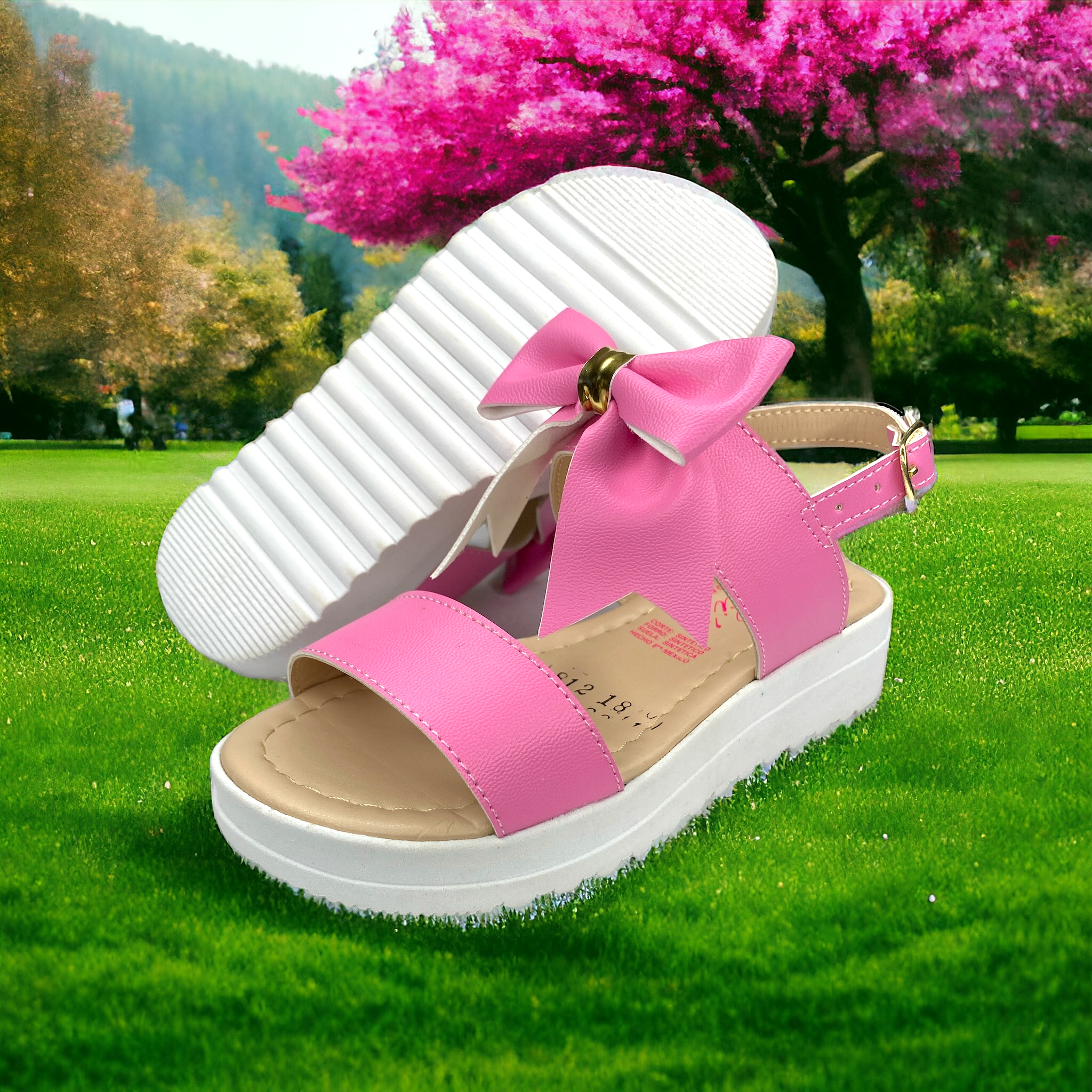 Sandalia Unicornio Niña Huarache Ajustable Playa Plataforma LAS CUATAS.