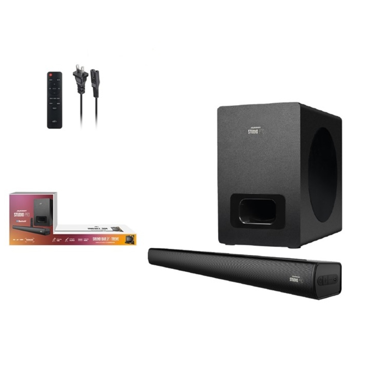Barra de Sonido C/Subwoofer Fussion SBAR-0005 30W Negro ENDY9