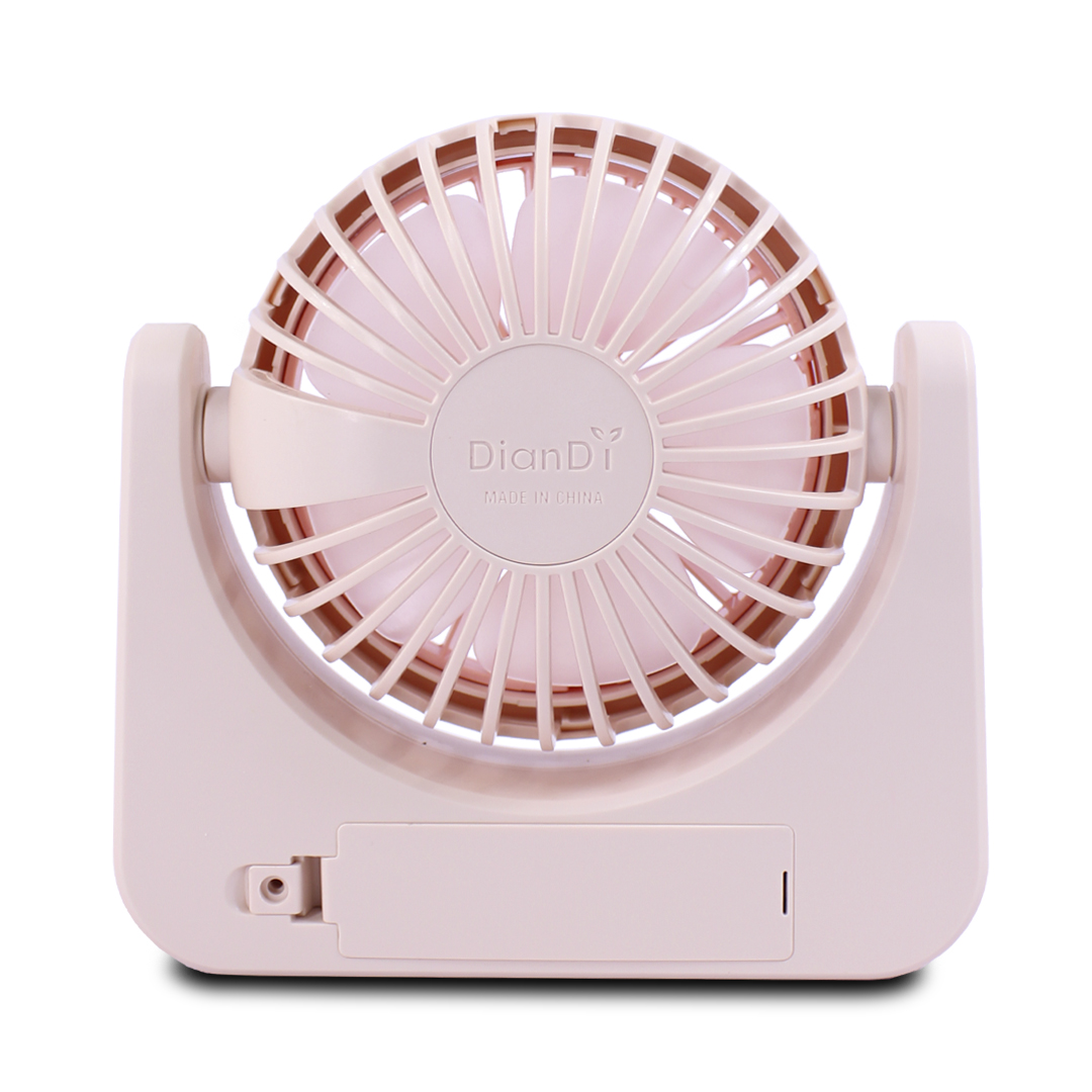Mini Ventilador Rosa De Escritorio 3 Velocidades Recargable