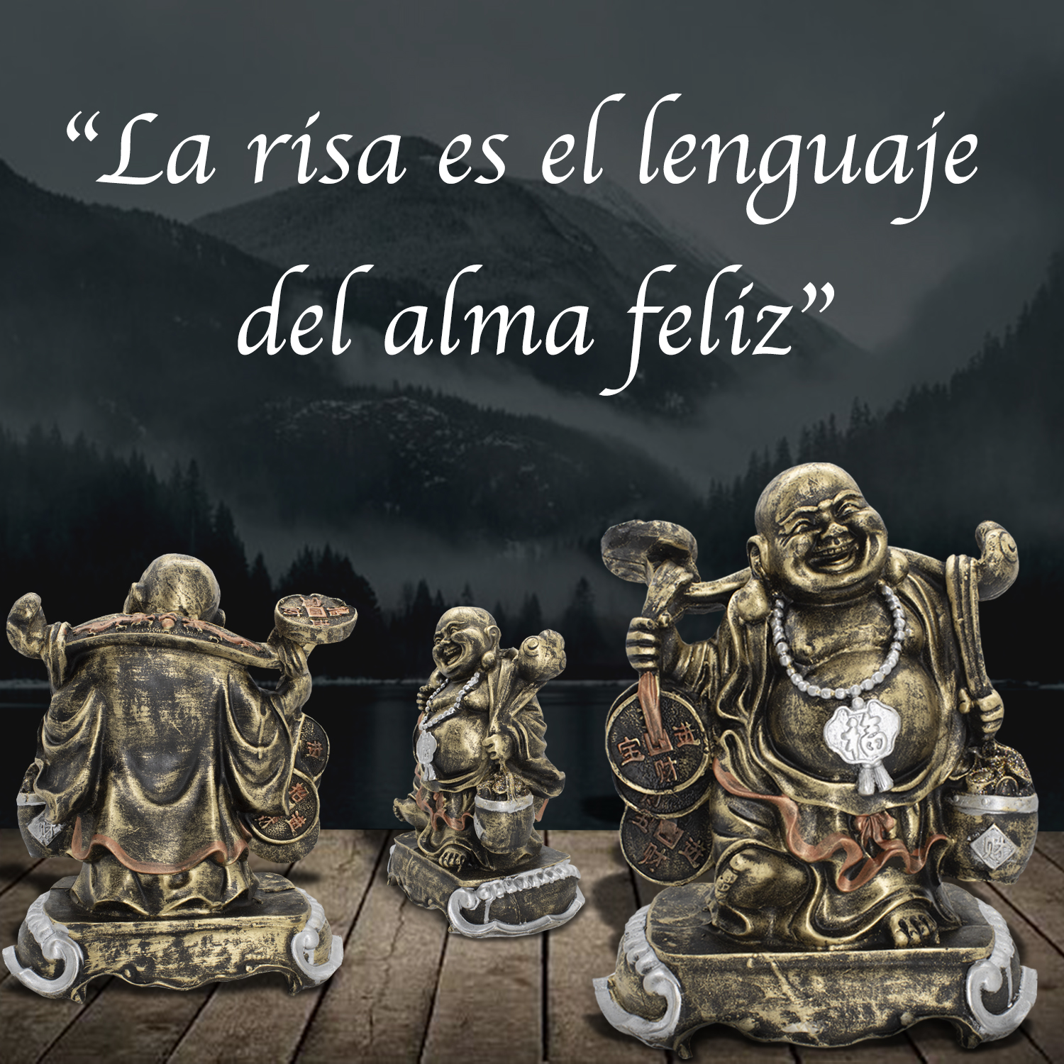 Figura Buddha: Bendiciones, bienestar, prosperidad