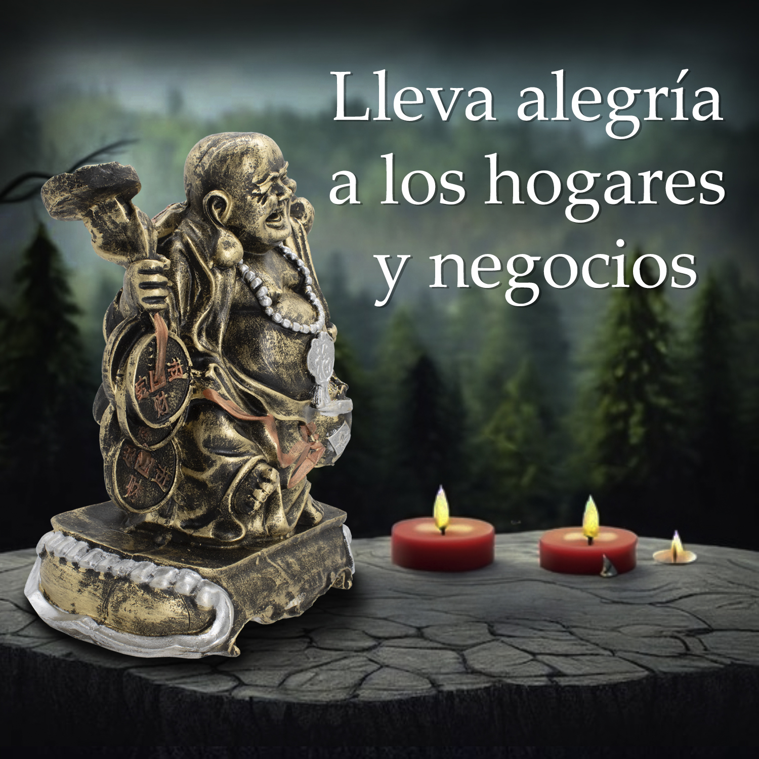 Figura Buddha: Bendiciones, bienestar, prosperidad