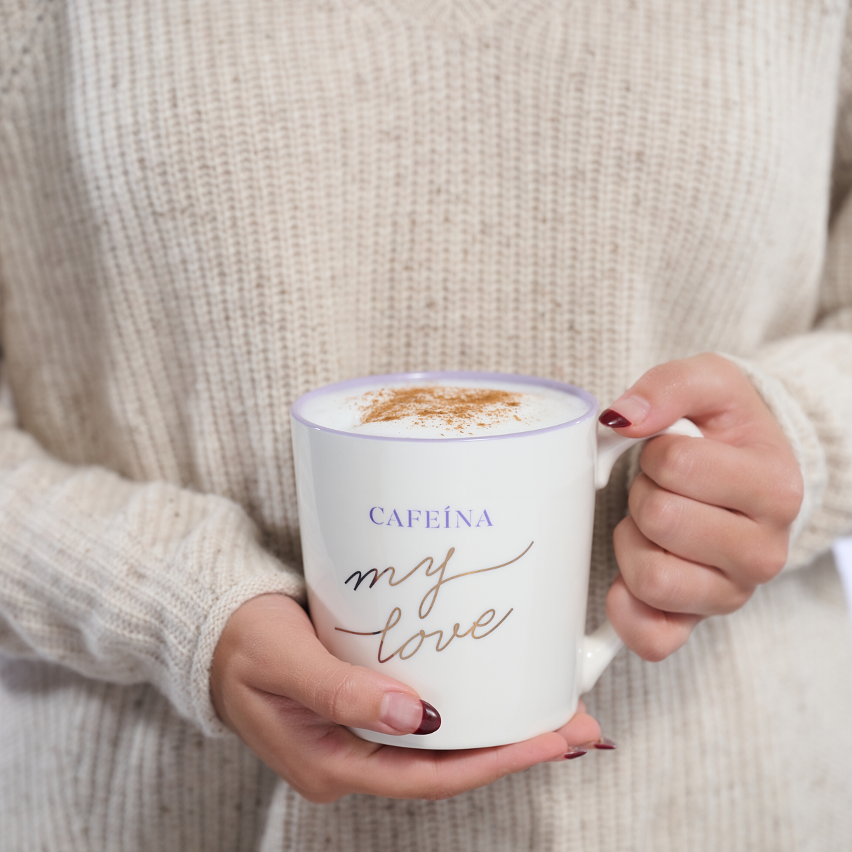 LuckyLy Tazas para Café con Frases Divertidas de 500ml, Grandes y Originales, Taza Térmica - Modelo Nira, Cafeína