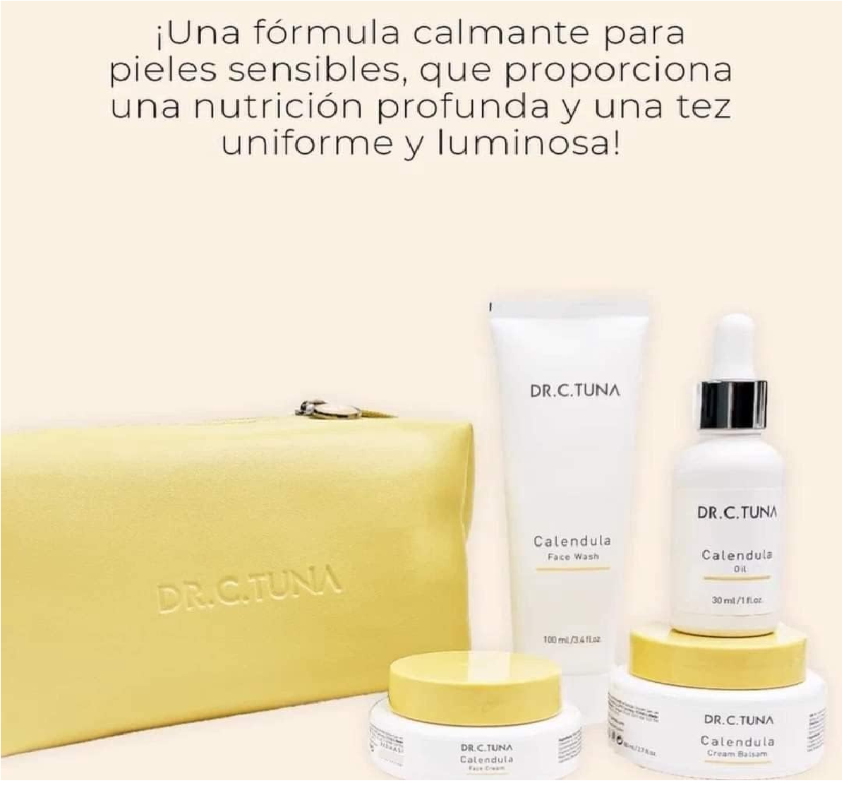 Set Dr. C. Tuna Calendula Con Cosmetiquera Farmasi Original