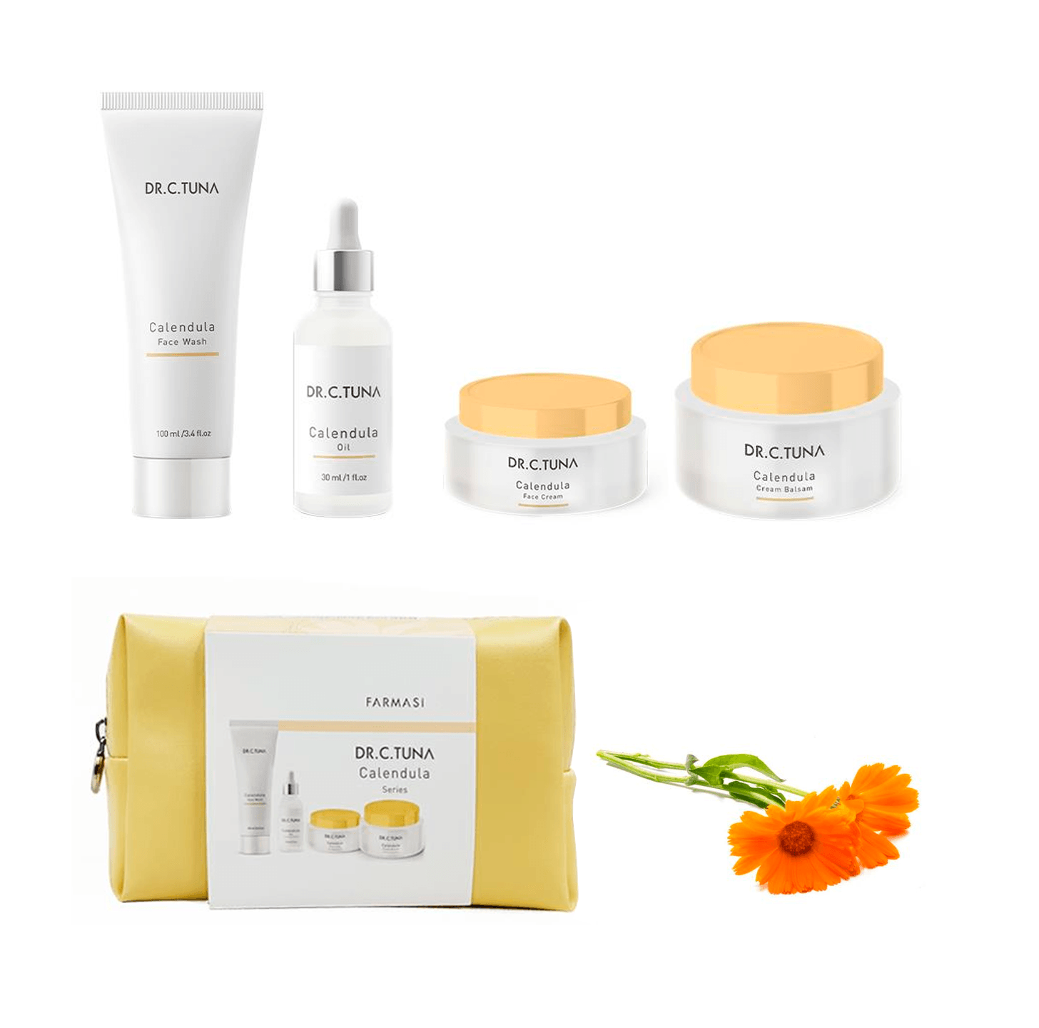 Set Dr. C. Tuna Calendula Con Cosmetiquera Farmasi Original