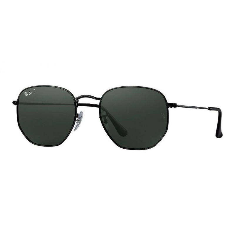 Lentes de sol Ray Ban Rb3548n 002/58 Hexagonal Flat Negro Polarizado