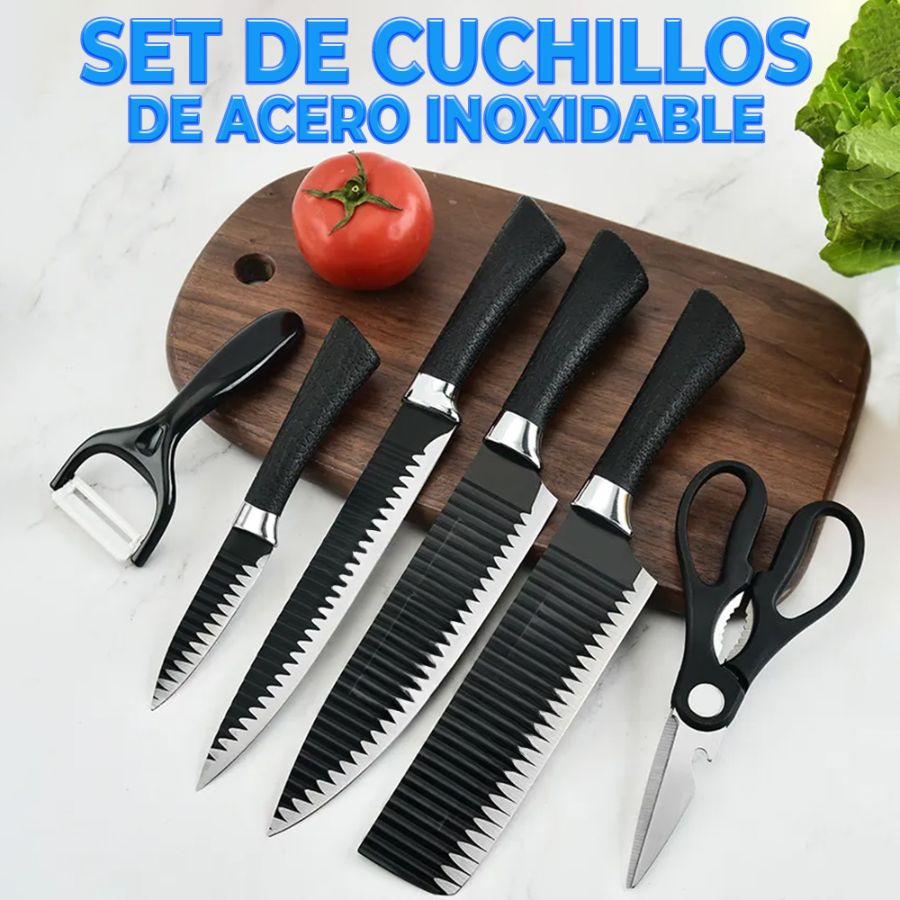 Juego De Cuchillos para Cocina Acero Inoxidable.