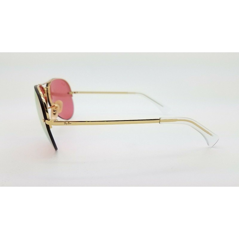 Lentes de sol Ray Ban RB3449 001/E4 Aviator Rosa Espejo Dorado
