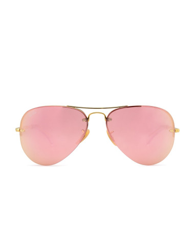 Lentes de sol Ray Ban RB3449 001/E4 Aviator Rosa Espejo Dorado