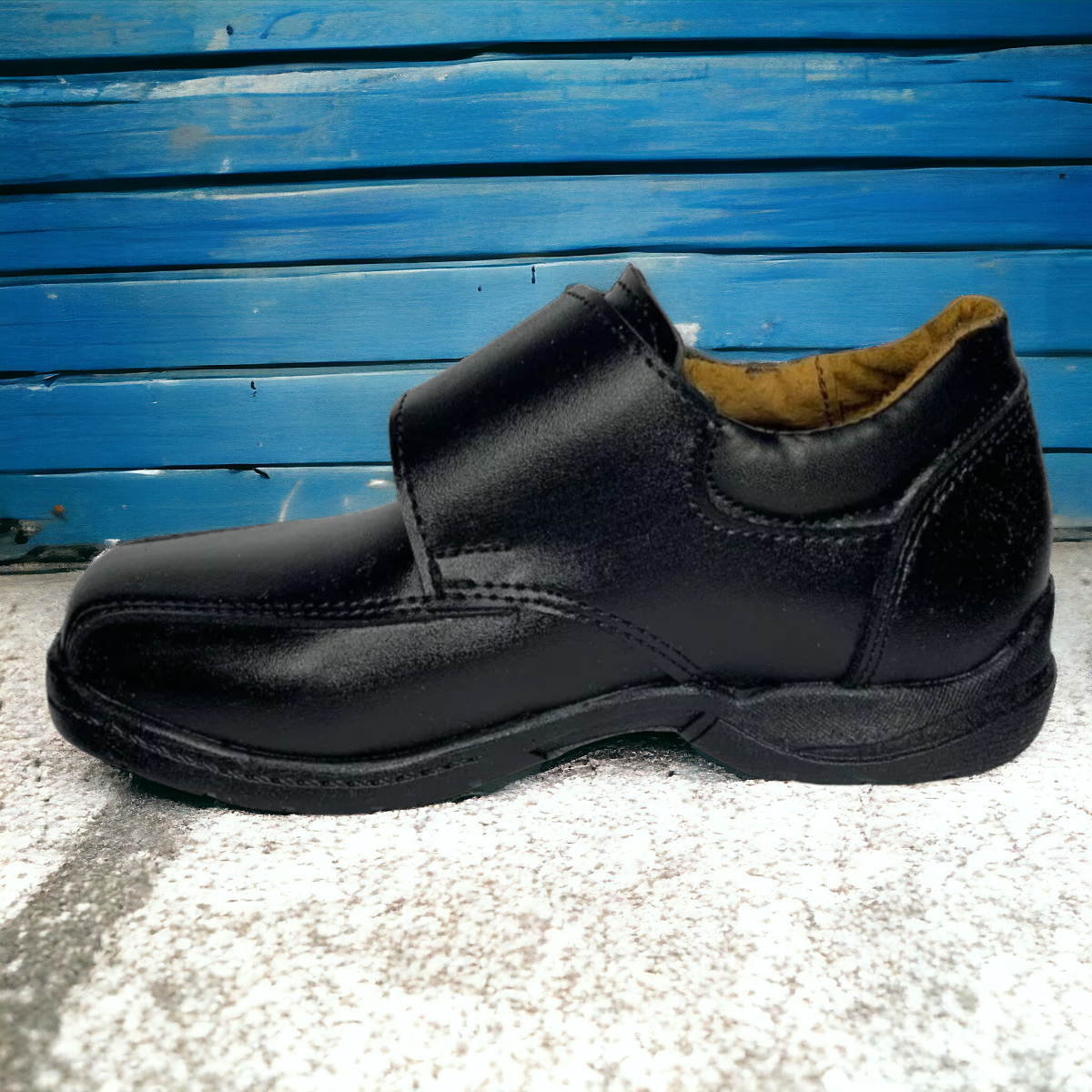 Zapato Escolar Niño Velcro Oxford Carlitos 202 Gn® LAS CUATAS.