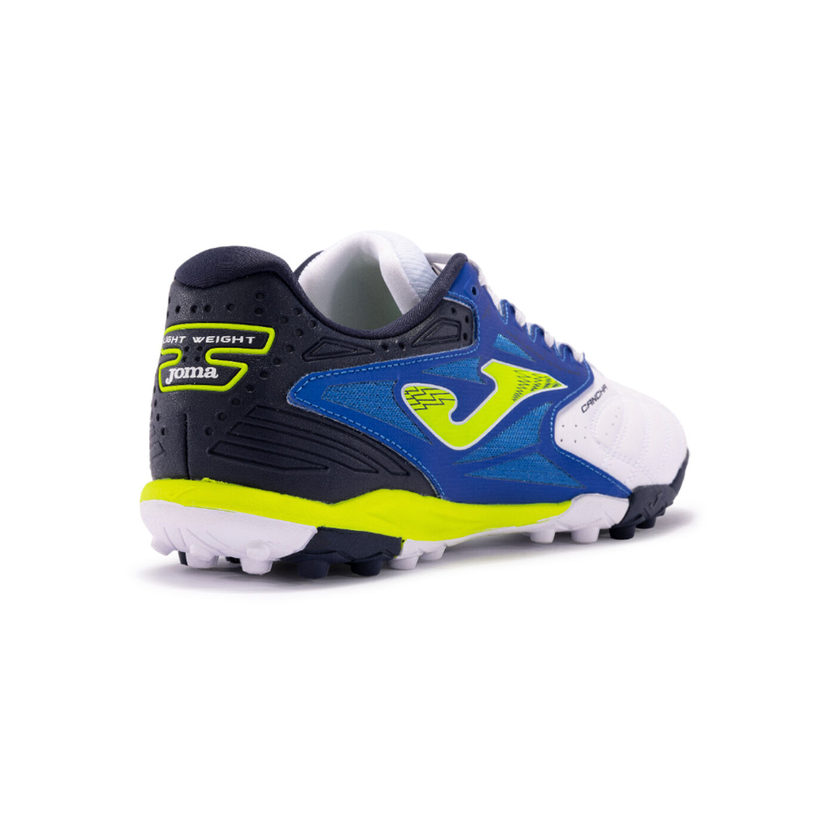 Tenis Futbol Rapido Joma Cancha 2402 Turf Blanco/Royal.
