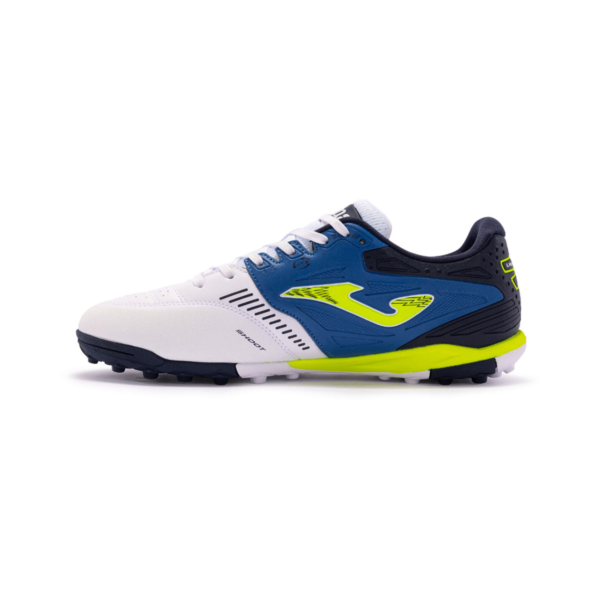 Tenis Futbol Rapido Joma Cancha 2402 Turf Blanco/Royal.
