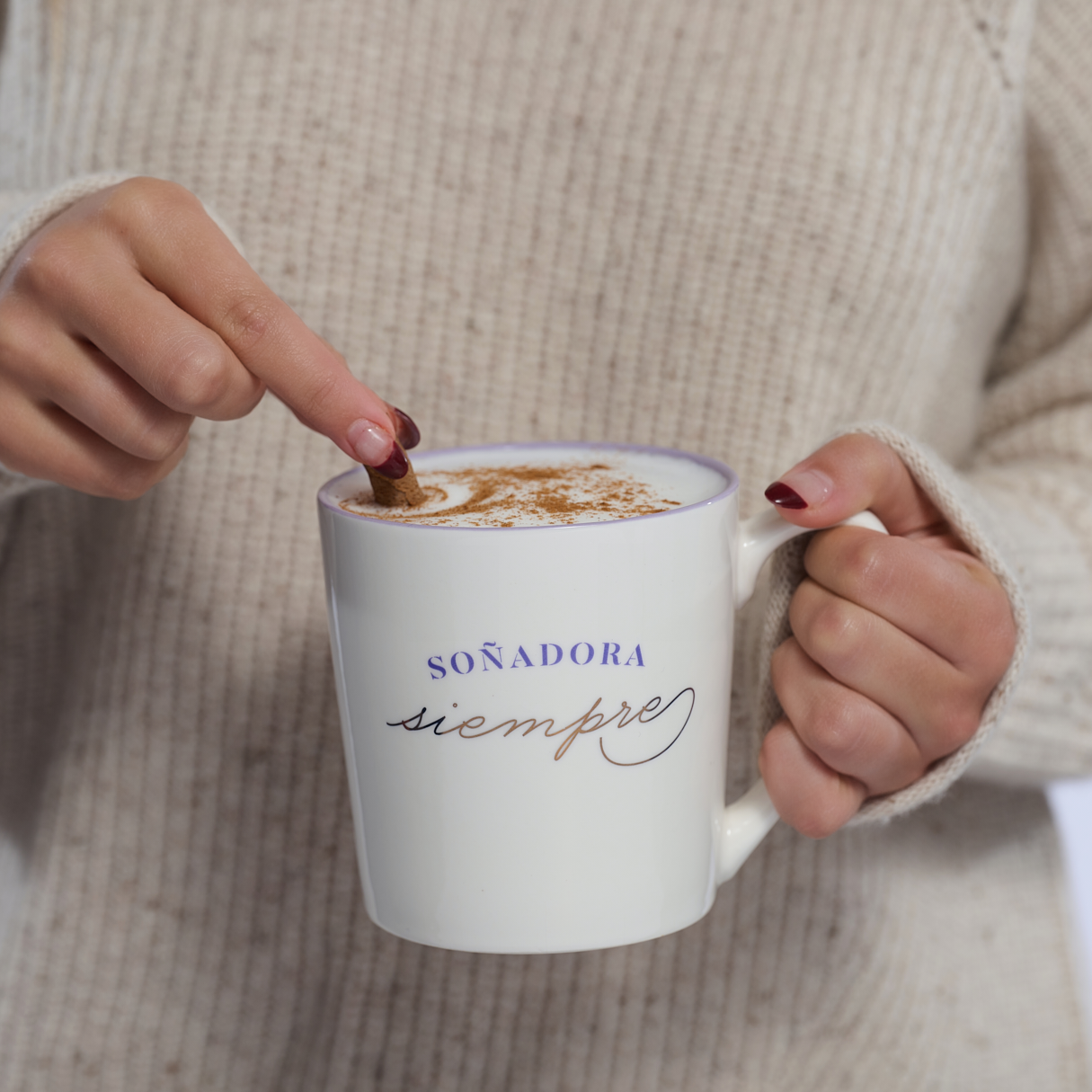 LuckyLy Tazas para Café con Frases Divertidas de 500ml, Grandes y Originales, Taza Térmica - Modelo Nira, Soñadora